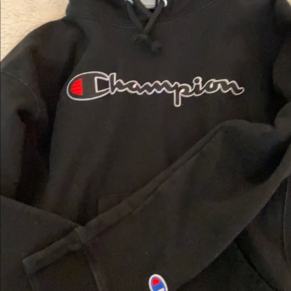 Balck champion hoodie